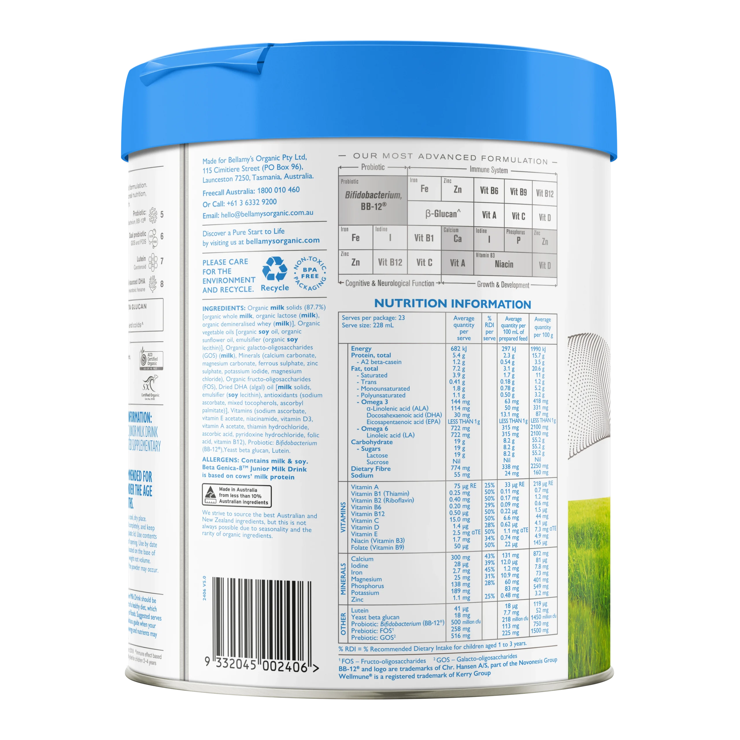 Step 2 Sữa Bellamy’s Organic Beta Genica-8™ số 4