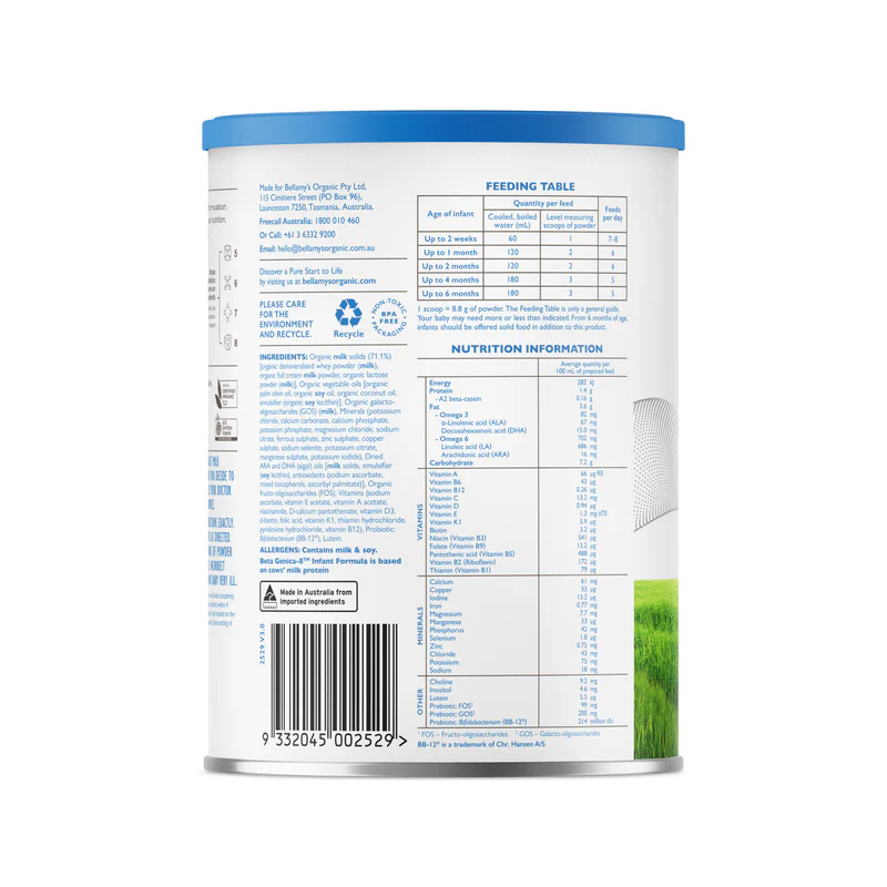 Step 3 Sữa Bellamy’s Organic Beta Genica-8™ số 1 lon nhỏ 350g (Đạm A2)