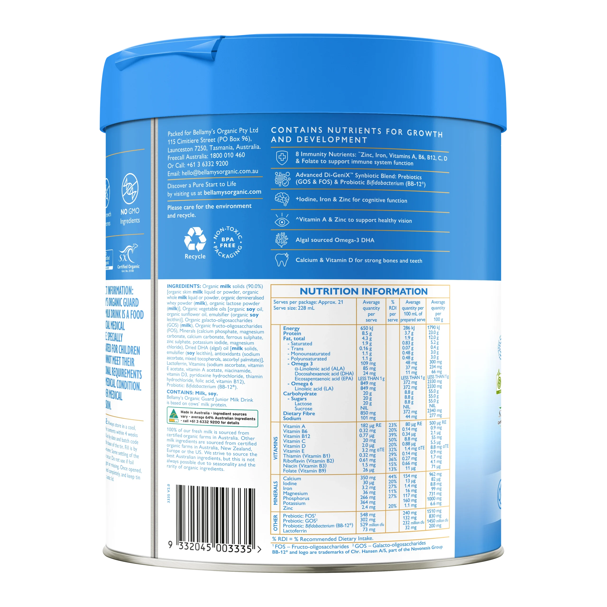 Step 1 Bellamy’s Organic Guard số 4