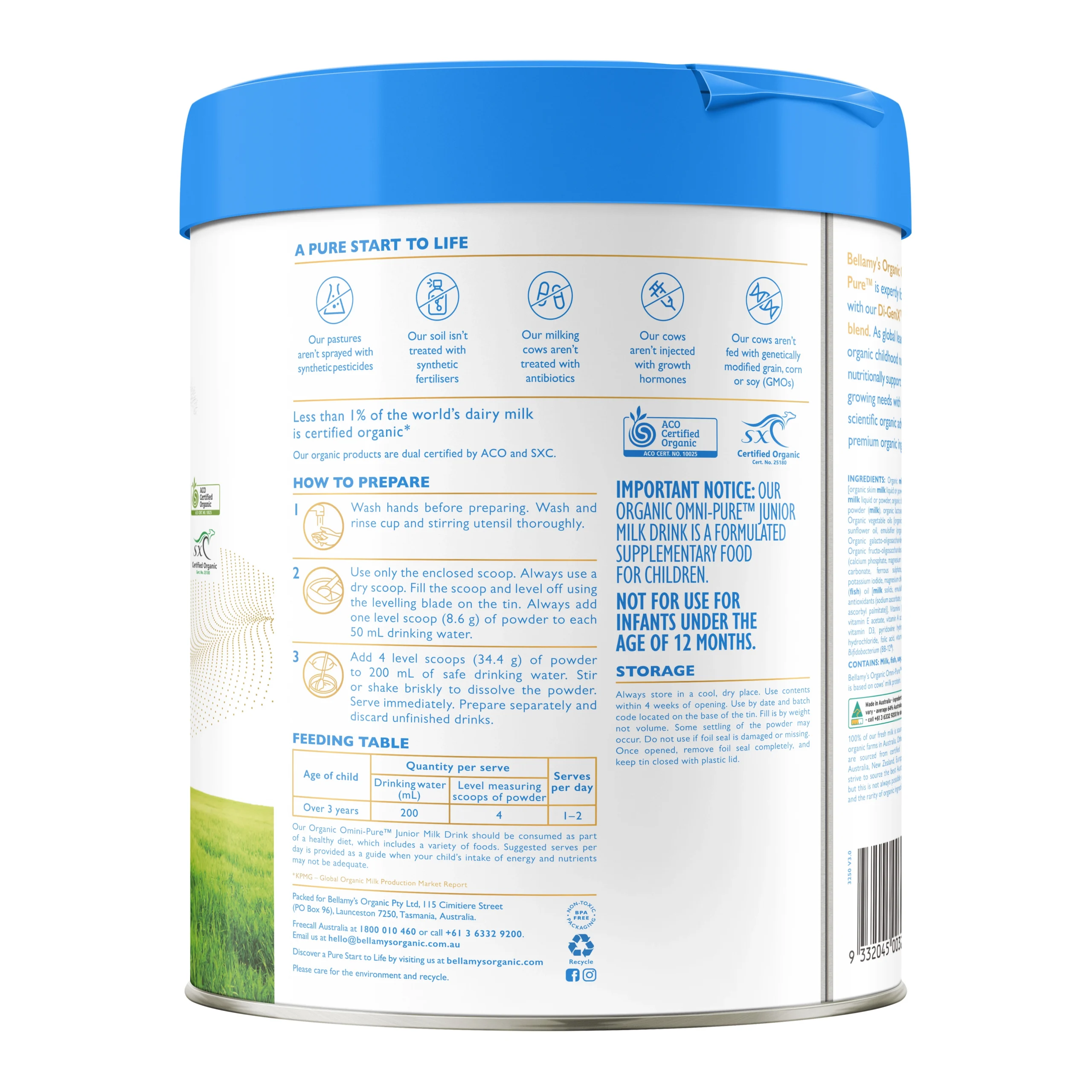 Step 1 Sữa Bellamy’s Organic Omni-Pure™ số 4